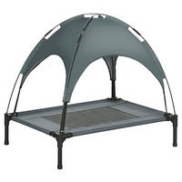 PawHut Hunde-Zubehör schwarz Polypropylen B/H/L: ca. 61x76x73 cm Hundebett - schwarz/grau (73,00/61,00/76,00cm) - PawHut