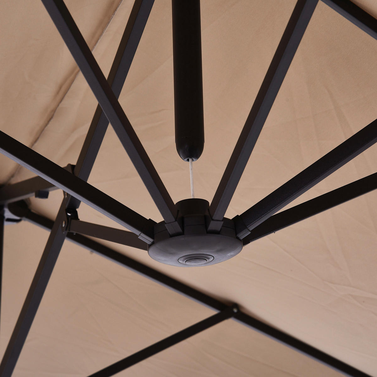 Outsunny Marktschirm café braun Metall B/H/L: ca. 270x240x460 cm Marktschirm - café braun (460,00/270,00/240,00cm) - Outsunny