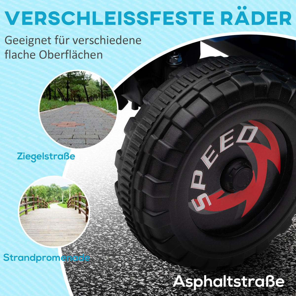 HOMCOM Elektroauto für Kinder blau B/H/L: ca. 41,5x48,5x70 cm Elektroauto für Kinder - blau (70,00/41,50/48,50cm) - HOMCOM