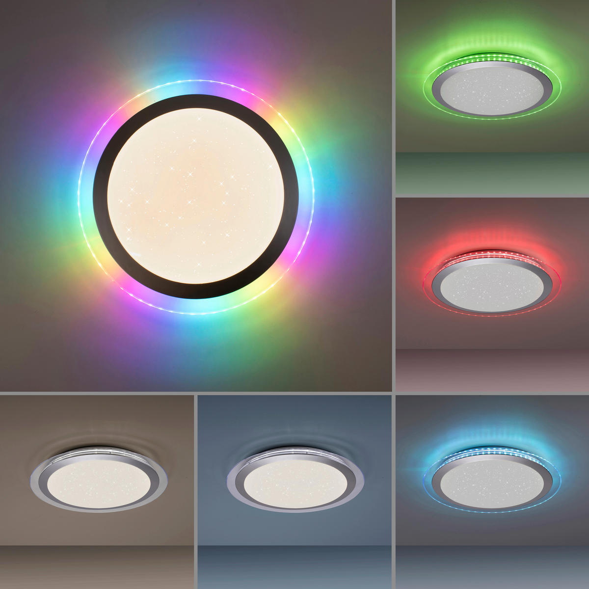 Just Light LED-Deckenleuchte CYBA 15411-21 klar silber Kunststoff Metall H/D: ca. 8x45 cm 2 Brennstellen CYBA - klar/silber (45,00/8,00cm) - Just Light