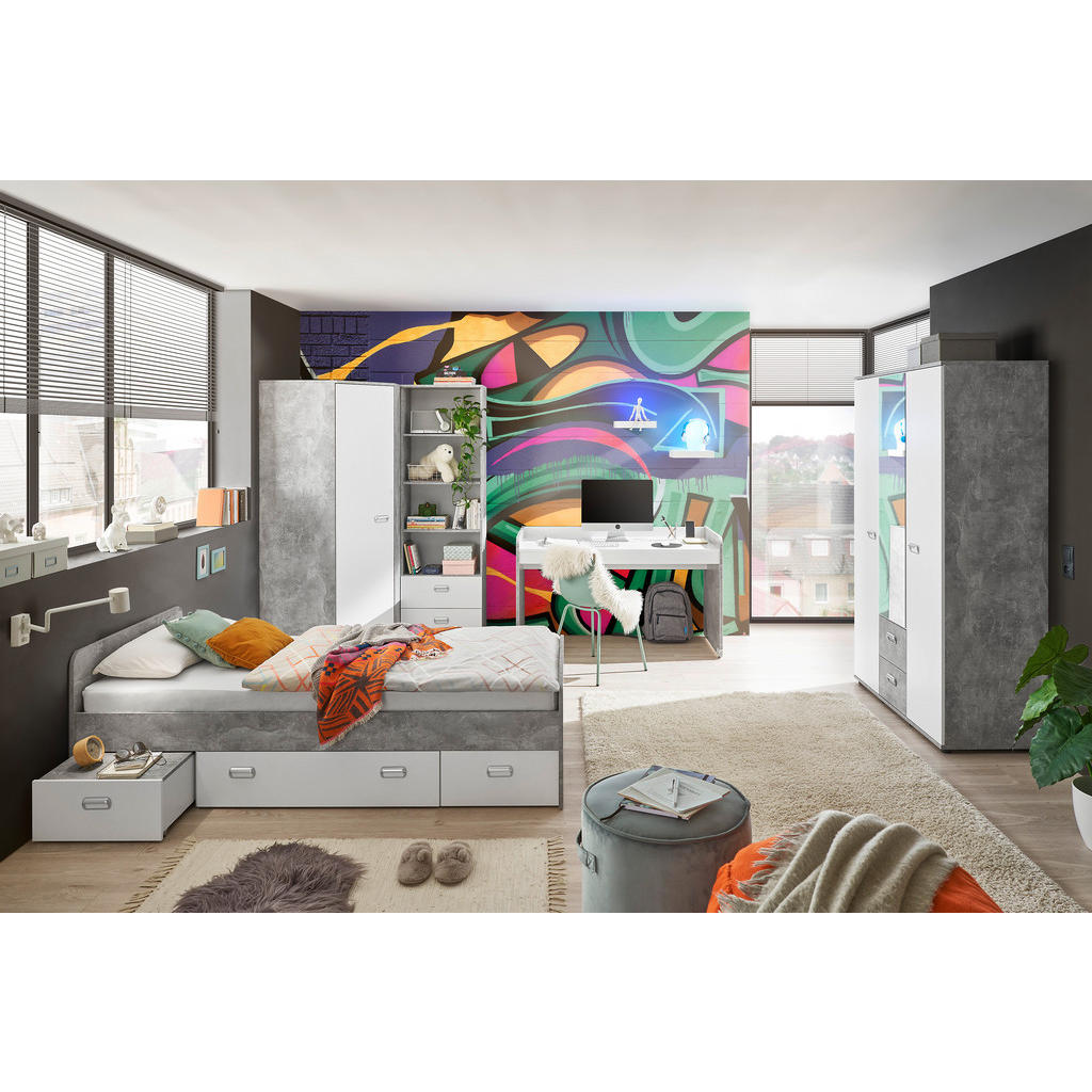 Thumbnail - Jugendbett Matino Beton Liegefläche B/L: ca. 90x200 cm