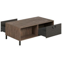 Couchtisch Fusion Eiche dunkel Nachbildung bronze Optik B/H/T: ca. 110x37x60 cm Fusion - Eiche/bronze (110,00/37,00/60,00cm)