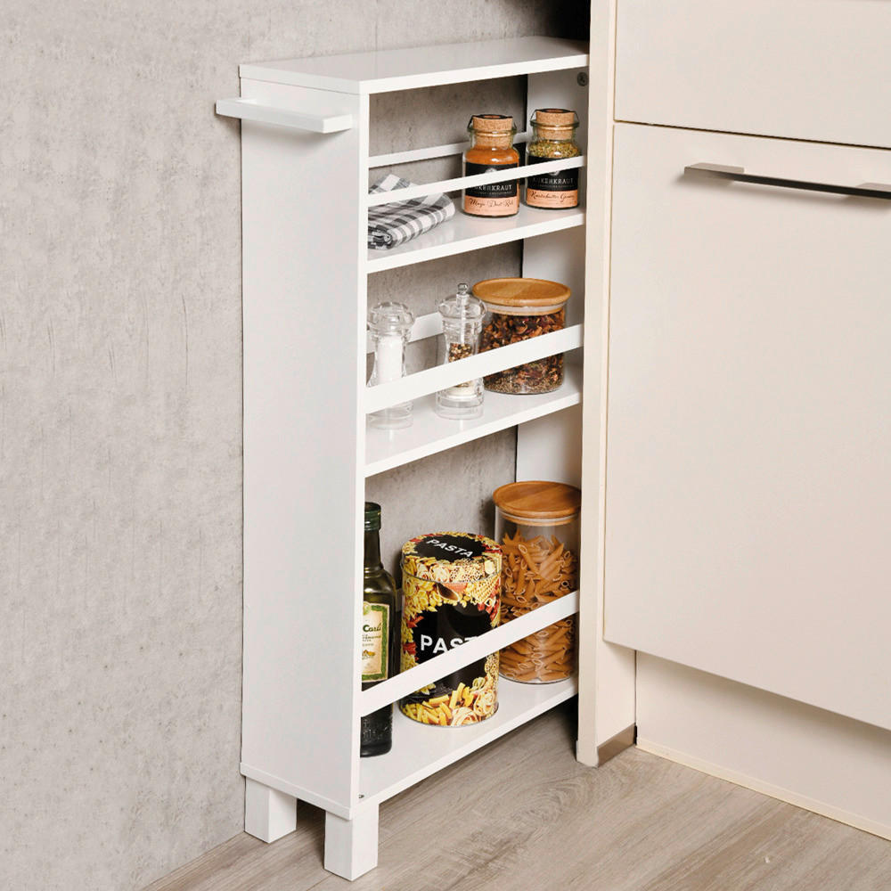 Kesper Nischenregal weiß Spanplatte B/H/L: ca. 15x79x50 cm Nischenwagen - weiß (50,00/15,00/79,00cm) - Kesper