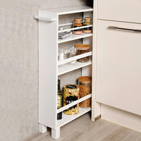 Kesper Nischenregal weiß Spanplatte B/H/L: ca. 15x79x50 cm Nischenwagen - weiß (50,00/15,00/79,00cm) - Kesper