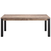 Tisch Emile Eiche Tabak Nachbildung B/H/T: ca. 200x77x90 cm Emile - Eiche/schwarz (200,00/77,00/90,00cm) - Trendteam