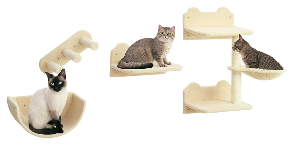 PawHut Katzen Kletterwand beige Polyester B/H/L: ca. 28x73x40 cm Katzen Kletterwand - beige (40,00/28,00/73,00cm) - PawHut