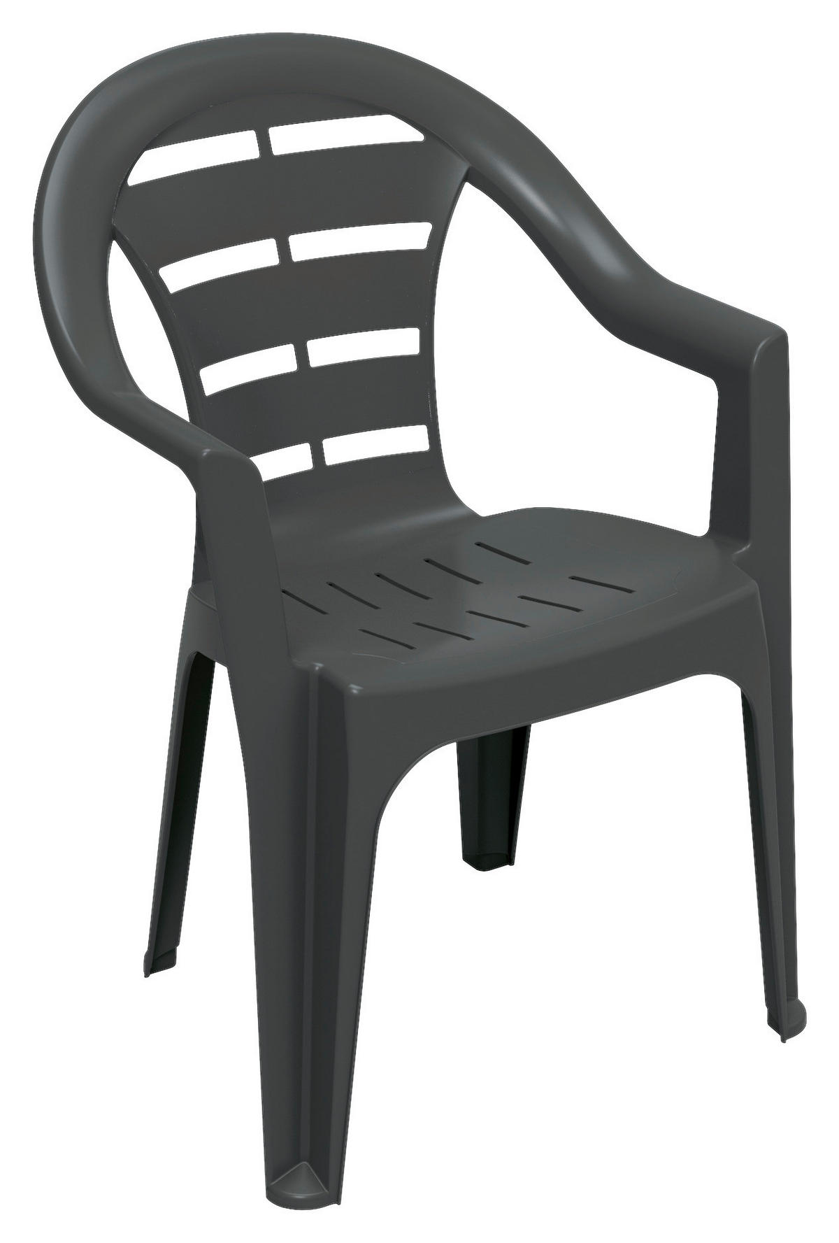 ProGarden Stapelstuhl Moyo anthrazit Kunststoff B/H/L: ca. 56x81x54 cm Moyo - anthrazit (54,00/56,00/81,00cm) - ProGarden