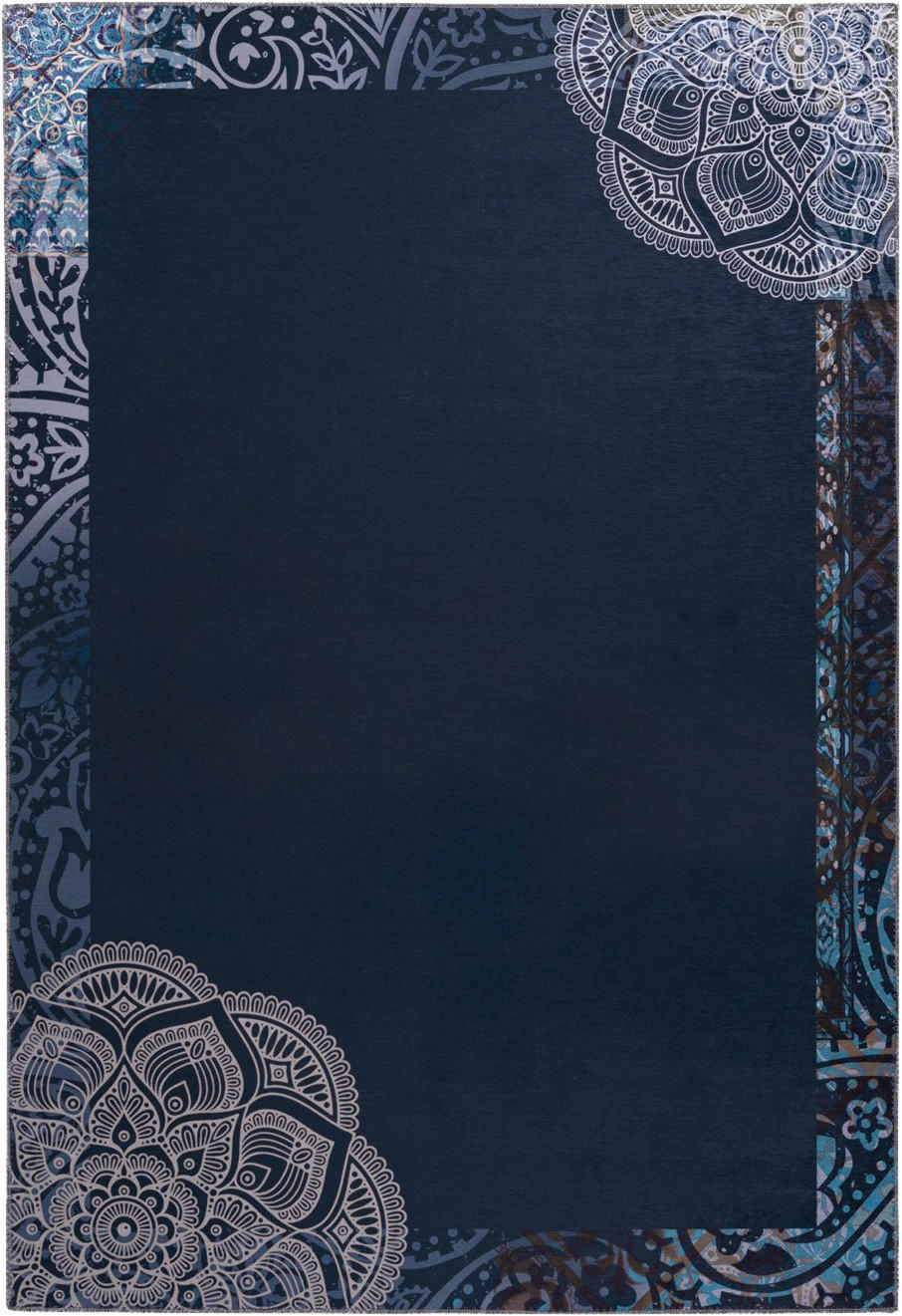 Kenda Sand Flachgewebeteppich Medley 125 mehrfarbig B/L: ca. 130x190 cm Medley 125 - blau/mehrfarbig (130,00/190,00cm) - Kenda Sand