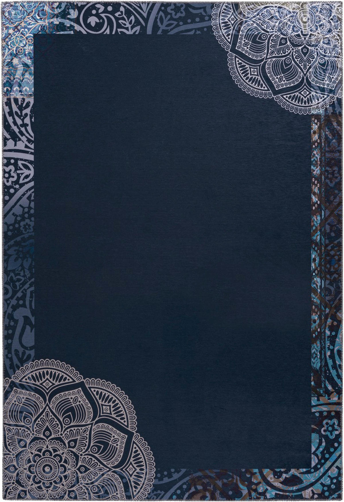 Kenda Sand Flachgewebeteppich Medley 125 mehrfarbig B/L: ca. 130x190 cm Medley 125 - blau/mehrfarbig (130,00/190,00cm) - Kenda Sand