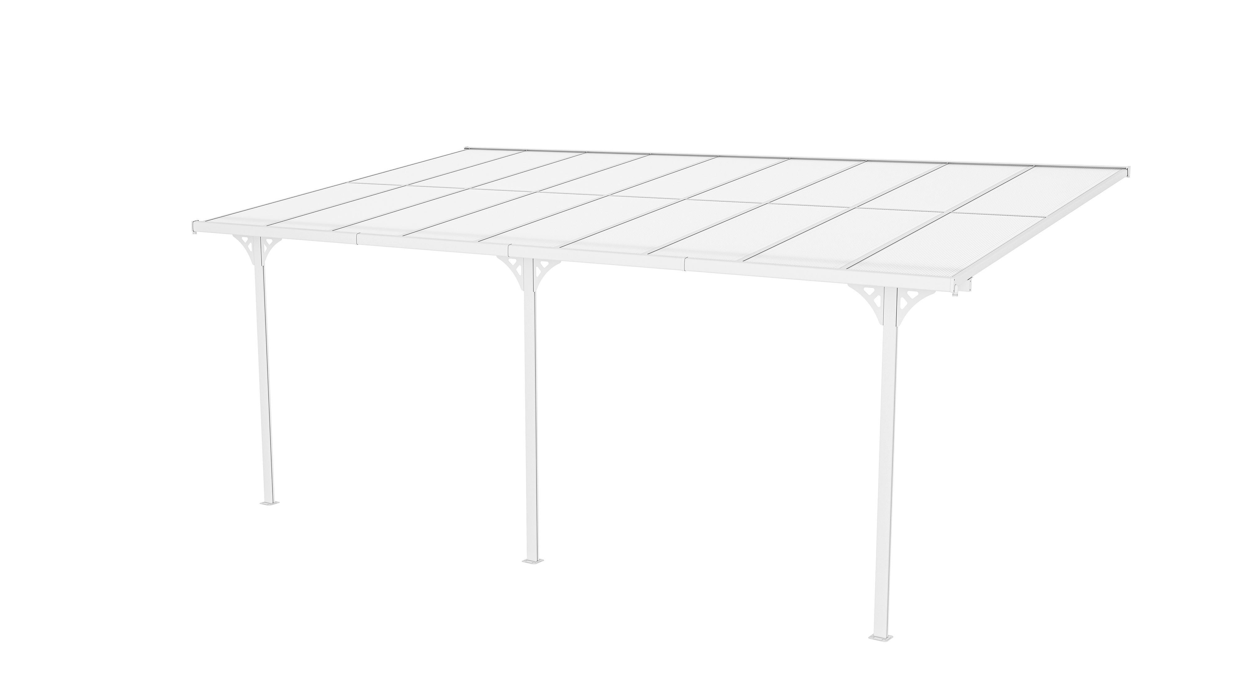 Westmann Terrassenüberdachung Bruce weiß Aluminium B/H/L: ca. 556x270x300 cm Bruce - weiß (300,00/556,00/270,00cm) - Westmann