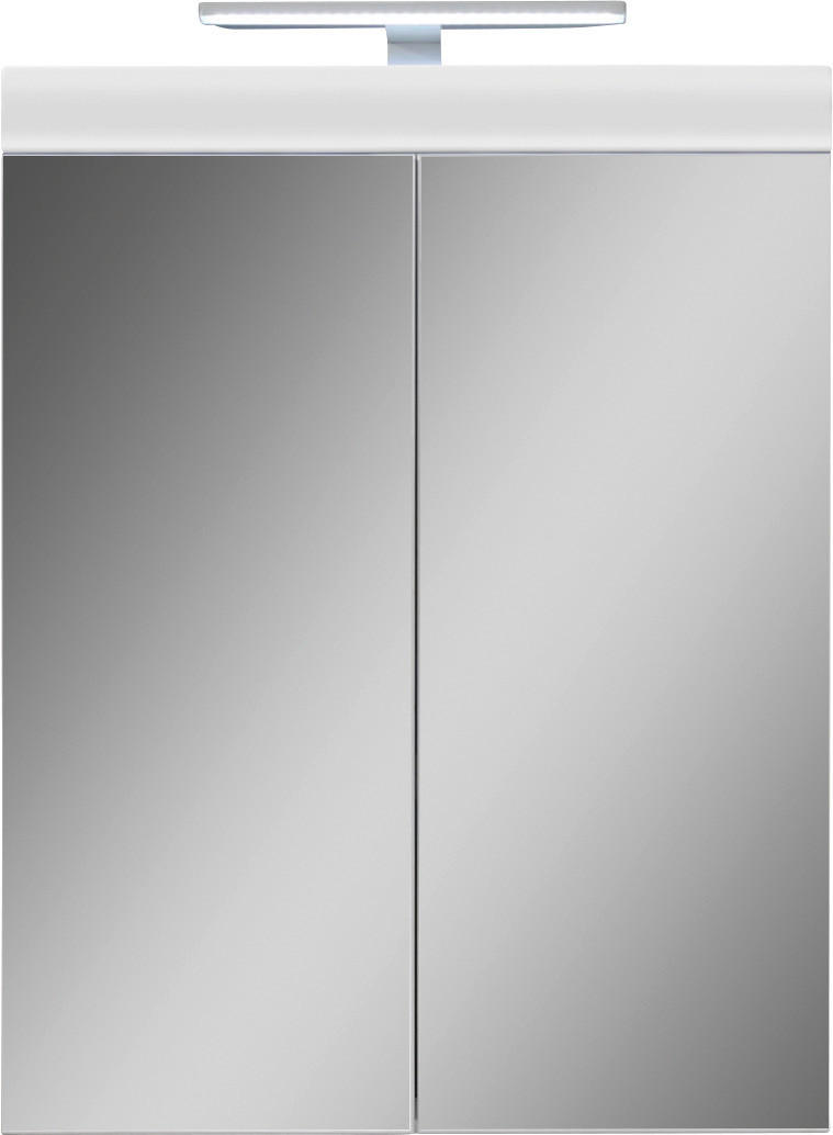 Spiegelschrank Amanda weiß weiß Hochglanz B/H/T: ca. 60x77x17 cm Amanda - weiß (60,00/77,00/17,00cm)