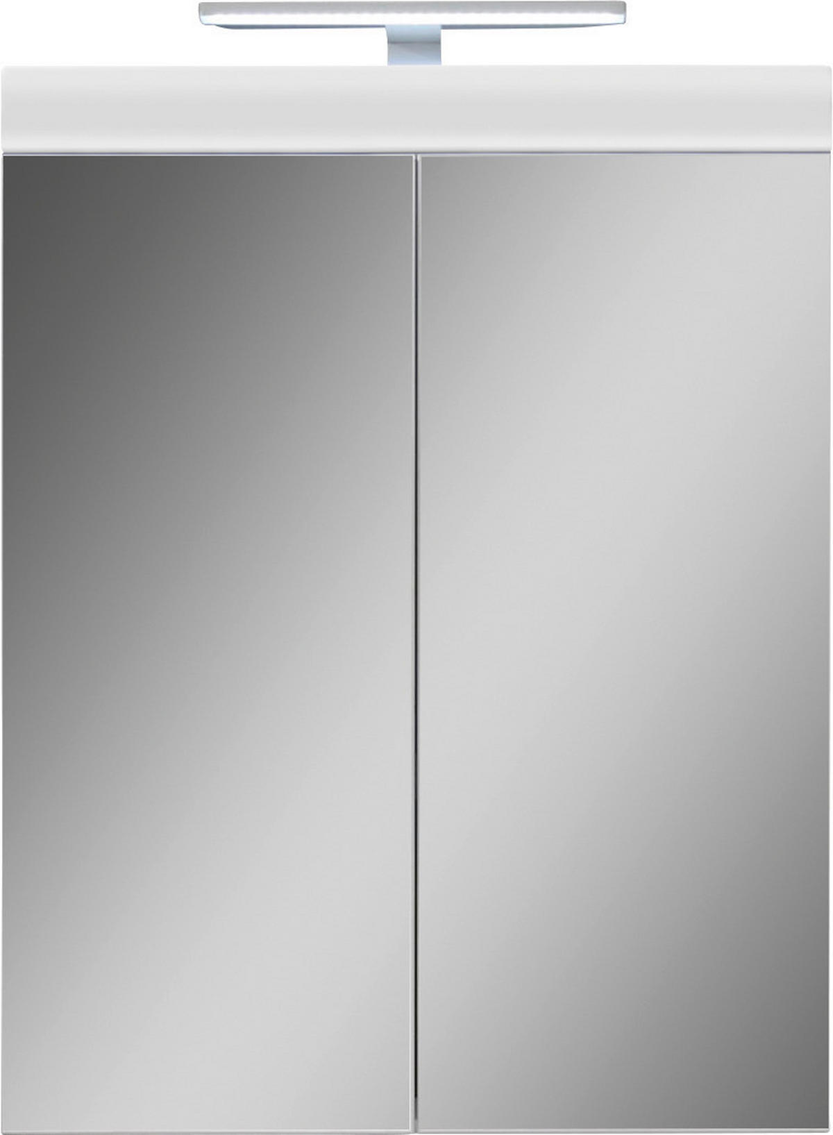 Spiegelschrank Amanda weiß weiß Hochglanz B/H/T: ca. 60x77x17 cm Amanda - weiß (60,00/77,00/17,00cm)