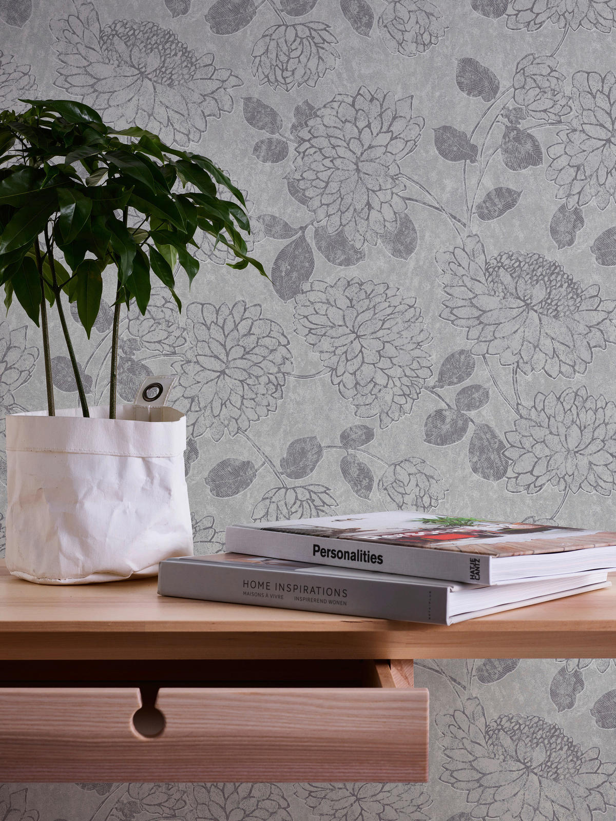 A.S.Creation Vliestapete Attractive 2 Floral hellgrau B/L: ca. 53x1005 cm Attractive 2 - hellgrau (53,00/1005,00cm) - A.S.Creation