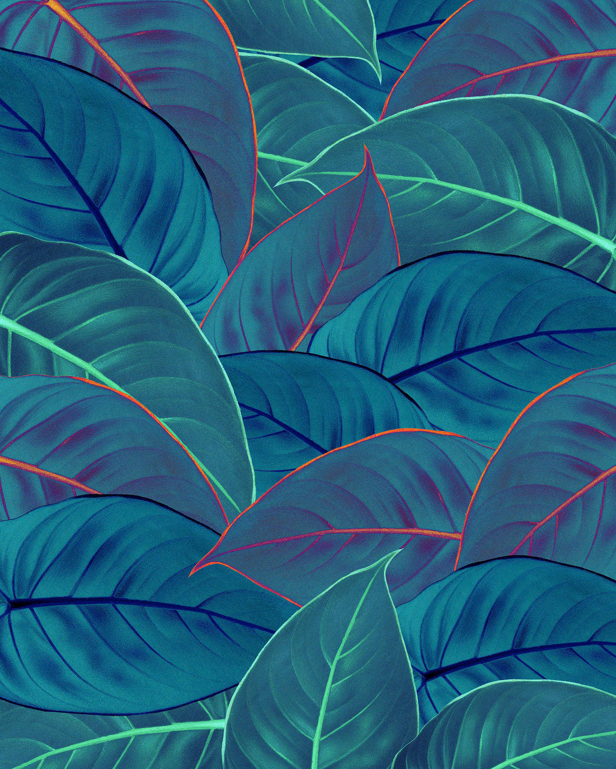 Komar Fototapete Foliage B/L: ca. 200x250 cm Foliage - (200,00/250,00cm) - Komar