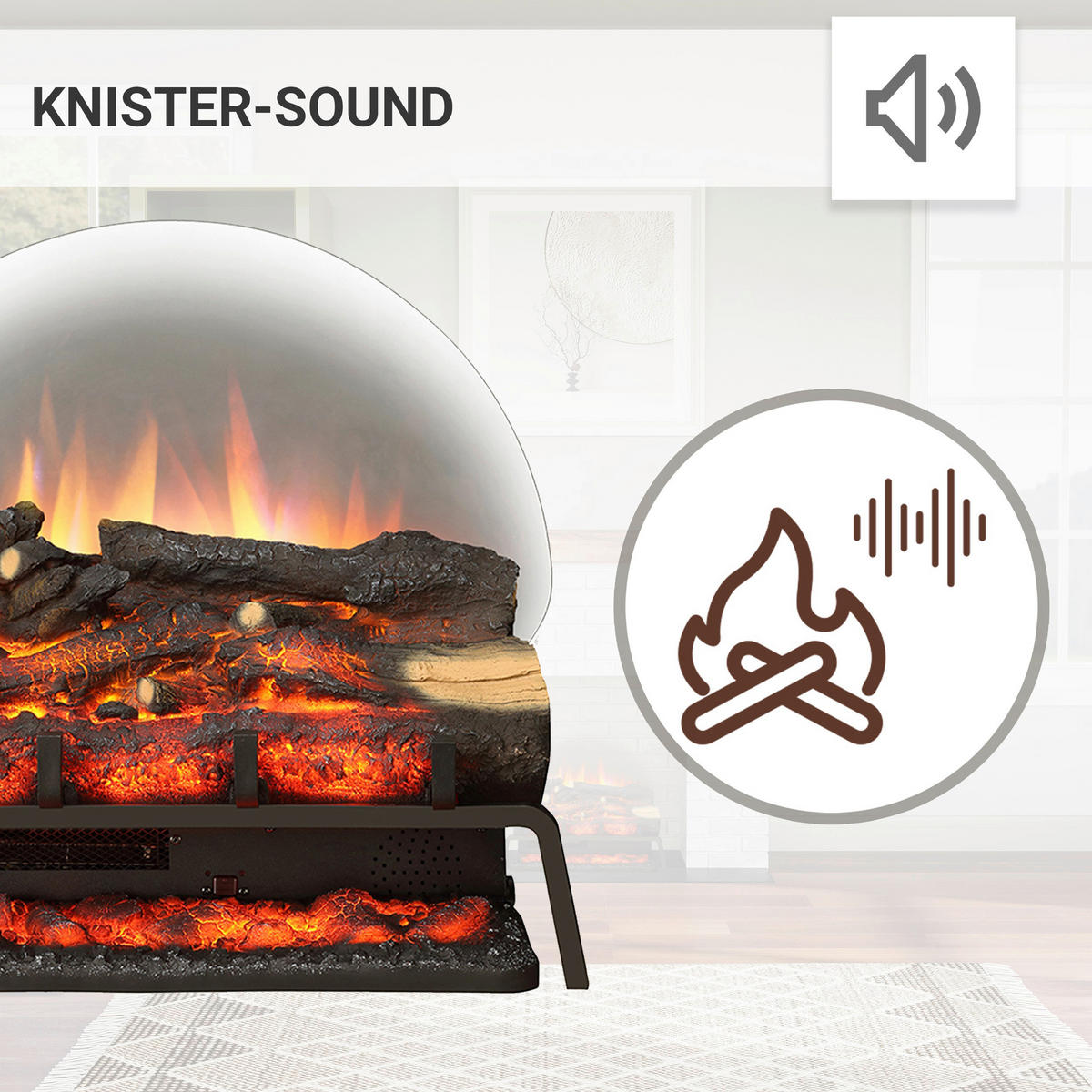 Balderia elektrische Feuerstelle Lily schwarz dunkelbraun B/H/L: ca. 24x50,5x58 cm Ele.-Feuerstelle Lily - dunkelbraun/schwarz (58,00/24,00/50,50cm) - Balderia