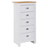 Kommode natur weiß Alu B/H/T: ca. 53x114x39 cm Kommode - weiß/natur (53,00/114,00/39,00cm) - Wohnling