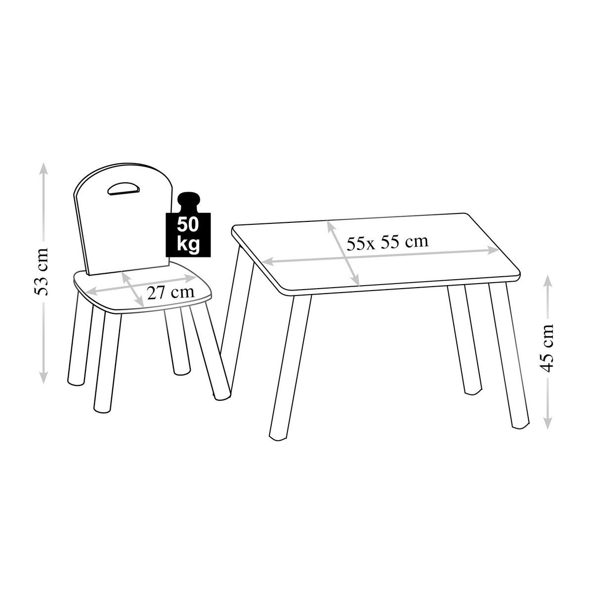 Kesper Kindertisch mit zwei Stühlen multicolor Spanplatte Kindertisch_mit_2_Stühlen - multicolor - Kesper
