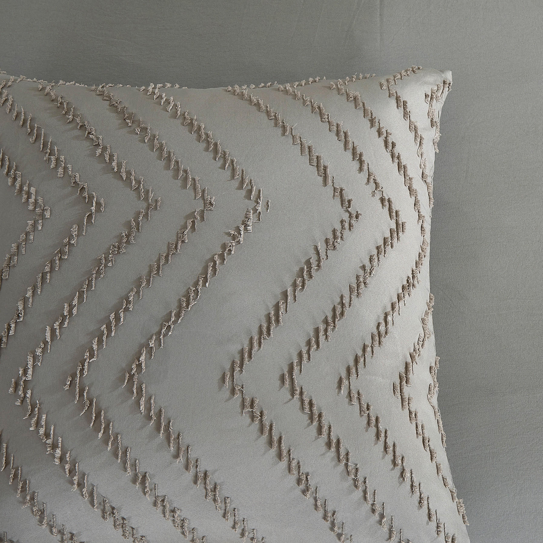 Bettwäsche Zigzag taupe Polyester B/L: ca. 200x200 cm Zigzag - taupe (200,00/200,00cm) - Pure
