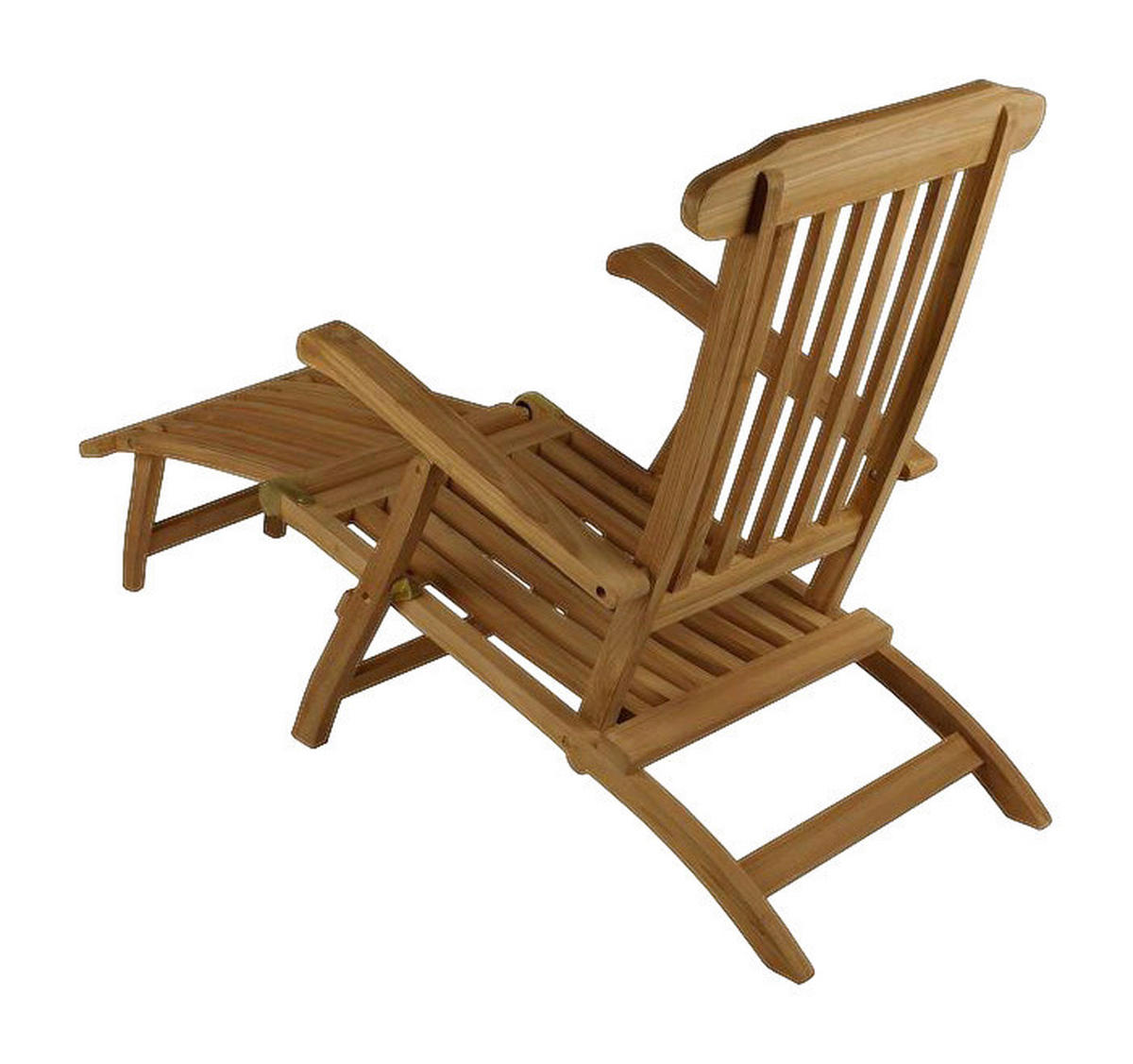 VCM Gartenliege braun Teakholz B/H/T: ca. 45x5x188 cm Gartenliege - braun/anthrazit (45,00/5,00/188,00cm) - VCM