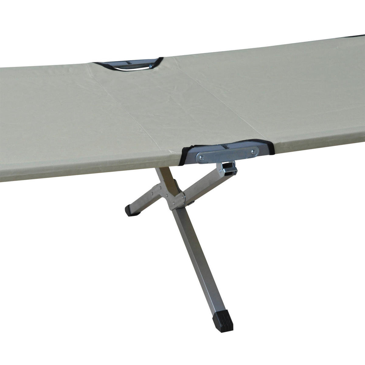 Outsunny Feldbett beige Metall B/H/L: ca. 64x40x193 cm Feldbett - beige/silber (193,00/64,00/40,00cm) - Outsunny