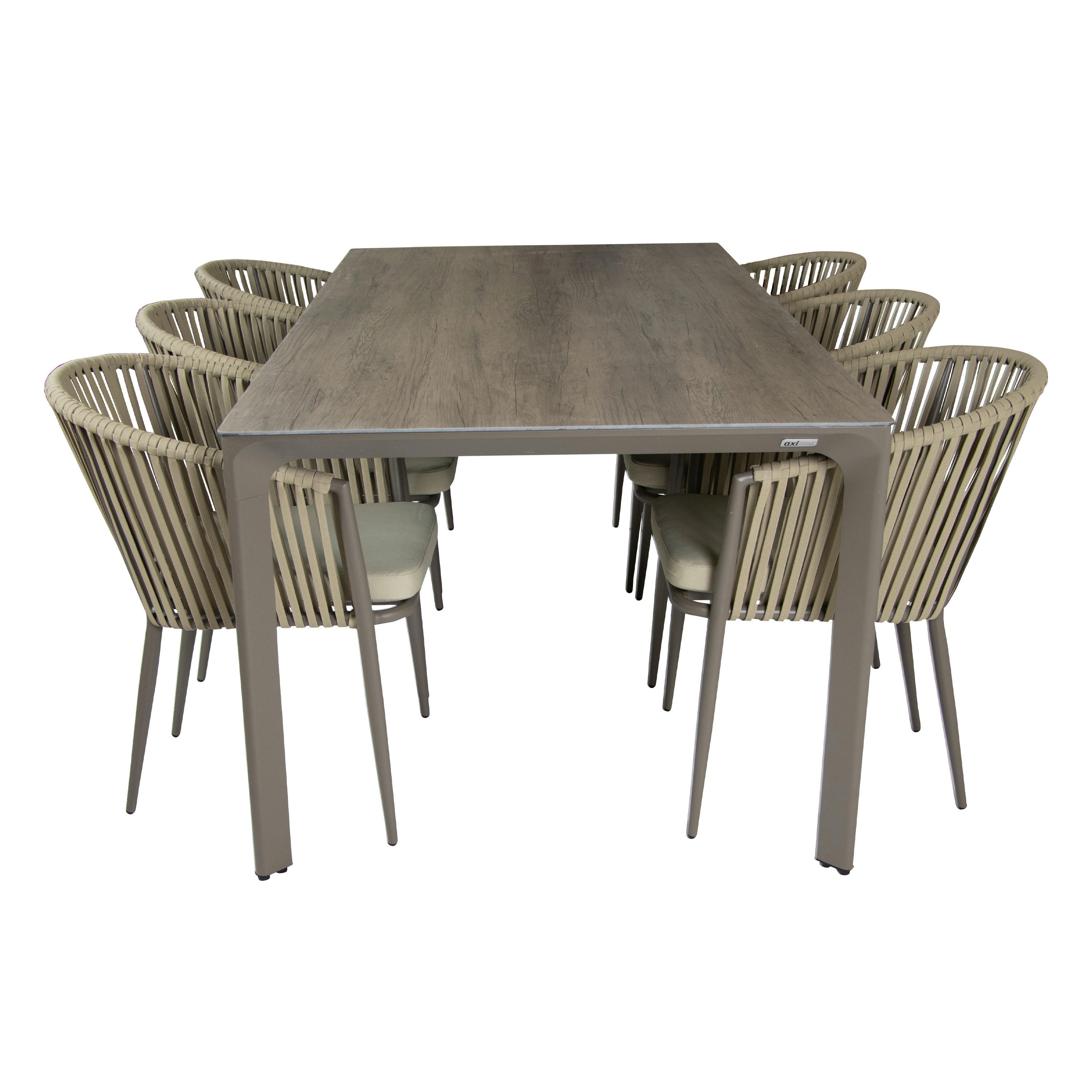 AXI Outdoor Living Gartensitzgruppe Resi taupe Metall B/H/L: ca. 100x79x200 cm Resi - taupe (200,00/100,00/79,00cm) - AXI Outdoor Living