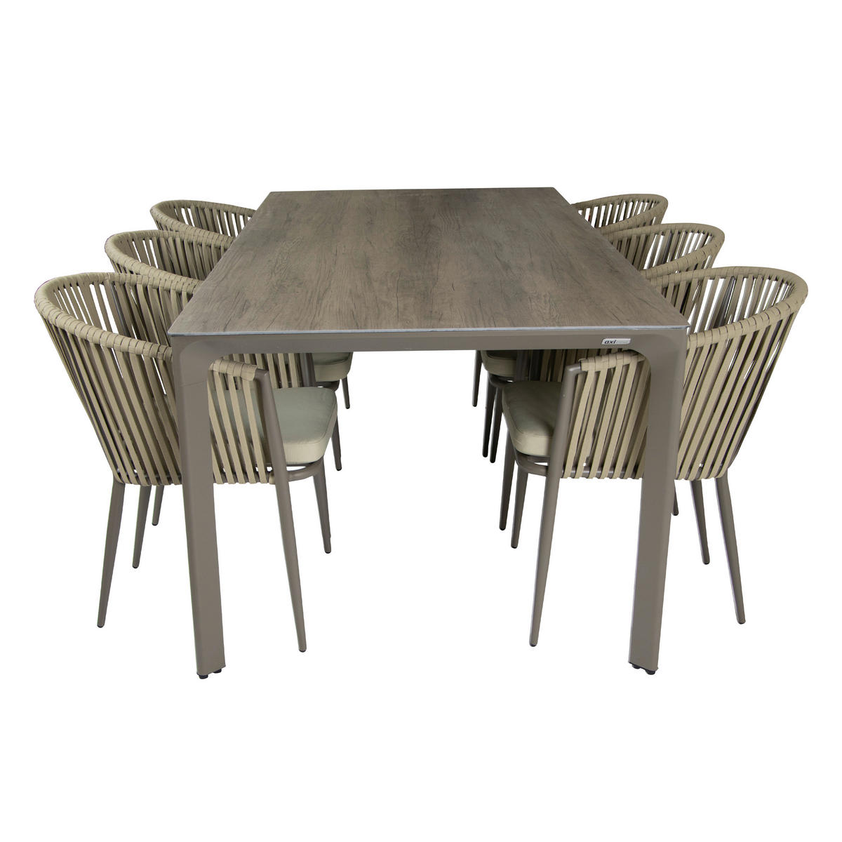 AXI Outdoor Living Gartensitzgruppe Resi taupe Metall B/H/L: ca. 100x79x200 cm Resi - taupe (200,00/100,00/79,00cm) - AXI Outdoor Living