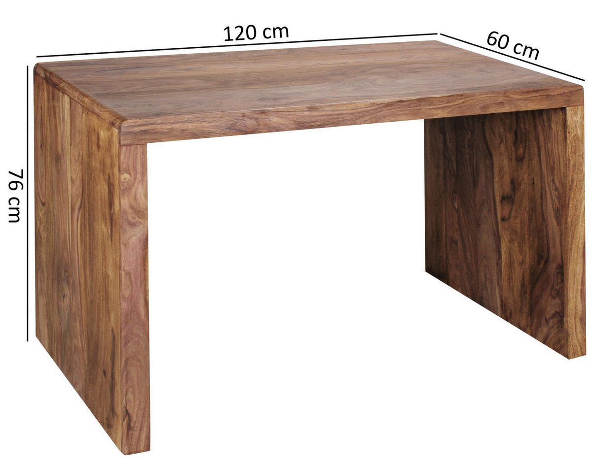 Schreibtisch natur B/H/T: ca. 120x76x60 cm Schreibtisch - natur (120,00/76,00/60,00cm) - Wohnling