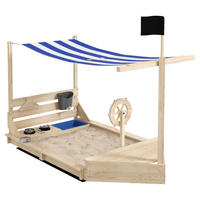 Outsunny Sandkasten natur B/H/L: ca. 103x180x144,5 cm Sandkasten - natur (144,50/103,00/180,00cm) - Outsunny