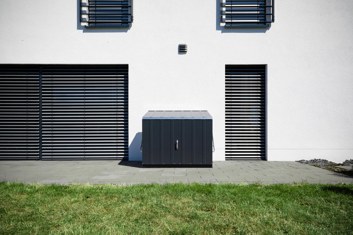 Trimetals Aufbewahrungsbox Stowaway anthrazit Aluminium B/H/L: ca. 87x112x136 cm Stowaway - anthrazit (136,00/87,00/112,00cm) - Trimetals