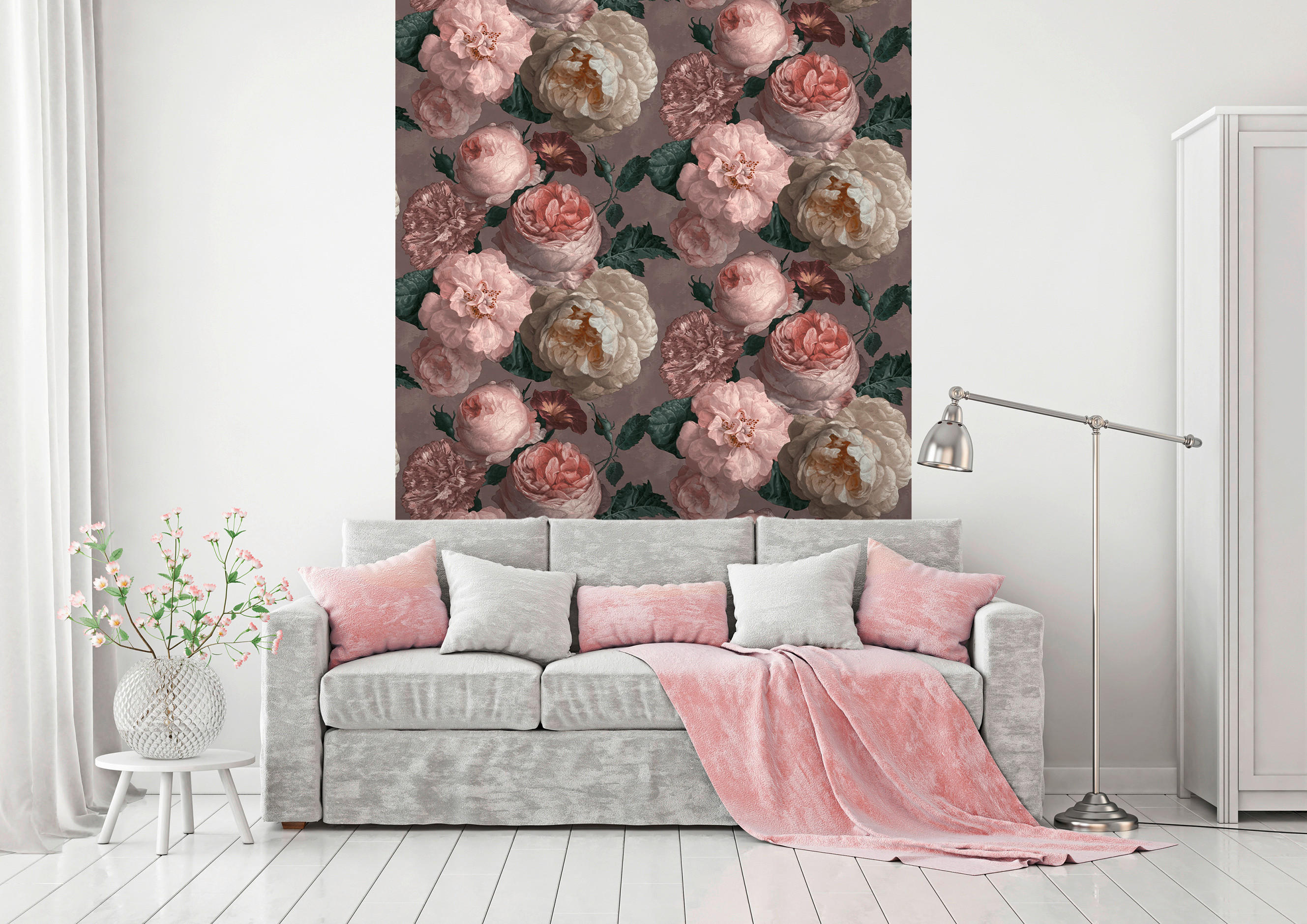UGEPA Papiertapete grau rosa B/L: ca. 53x1005 cm Papiertapete_A815-49 - rosa/grau (53,00/1005,00cm) - UGEPA