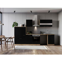 Respekta Küchenblock Merle schwarz B/H/T: ca. 310x200x60 cm Merle - Eiche/schwarz (310,00/200,00/60,00cm) - Respekta