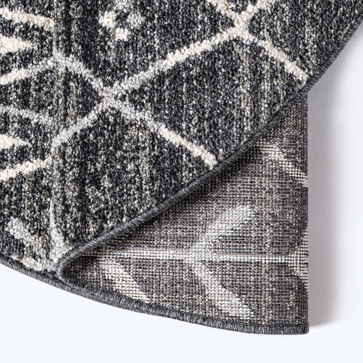 Sanat Teppich schwarz B/L: ca. 120x120 cm Teppich_Boho_8200_120x120 - schwarz (120,00/120,00cm) - Sanat