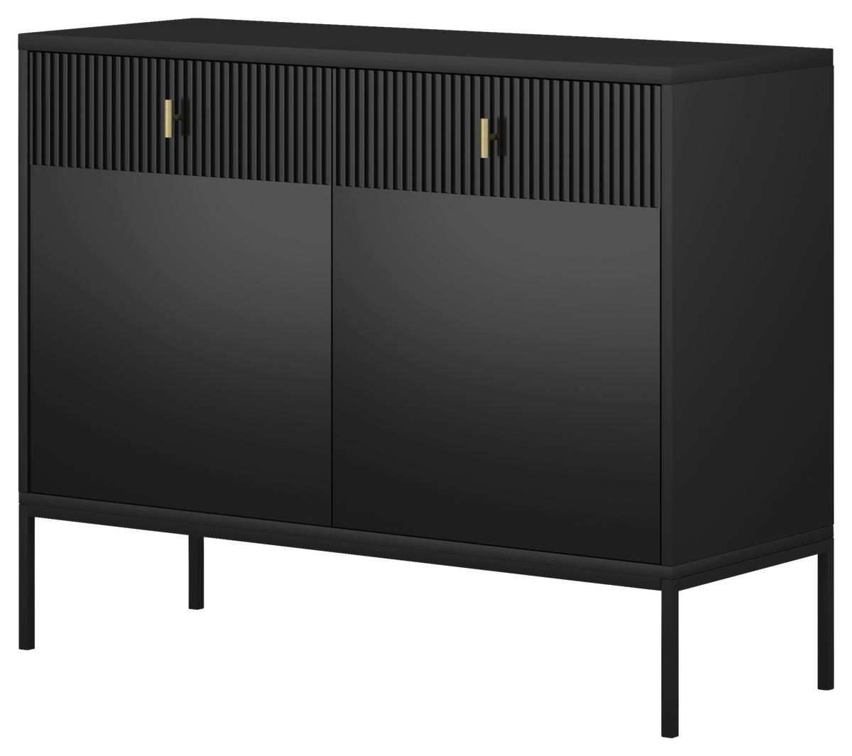 Kommode MAGGIORE schwarz B/H/T: ca. 104,2x82,5x39 cm MAGGIORE - schwarz (104,20/82,50/39,00cm) - WIPMEB