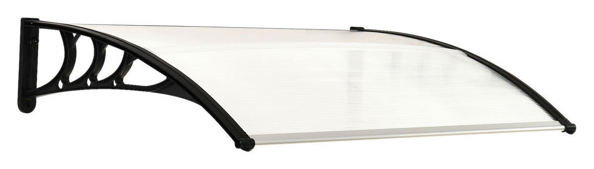 Outsunny Haustürvordach transparent B/H/L: ca. 80x23x100 cm ca. 2,5 kg Haustürvordach MHB70-011V01WT - transparent (100,00/80,00/23,00cm) - Outsunny