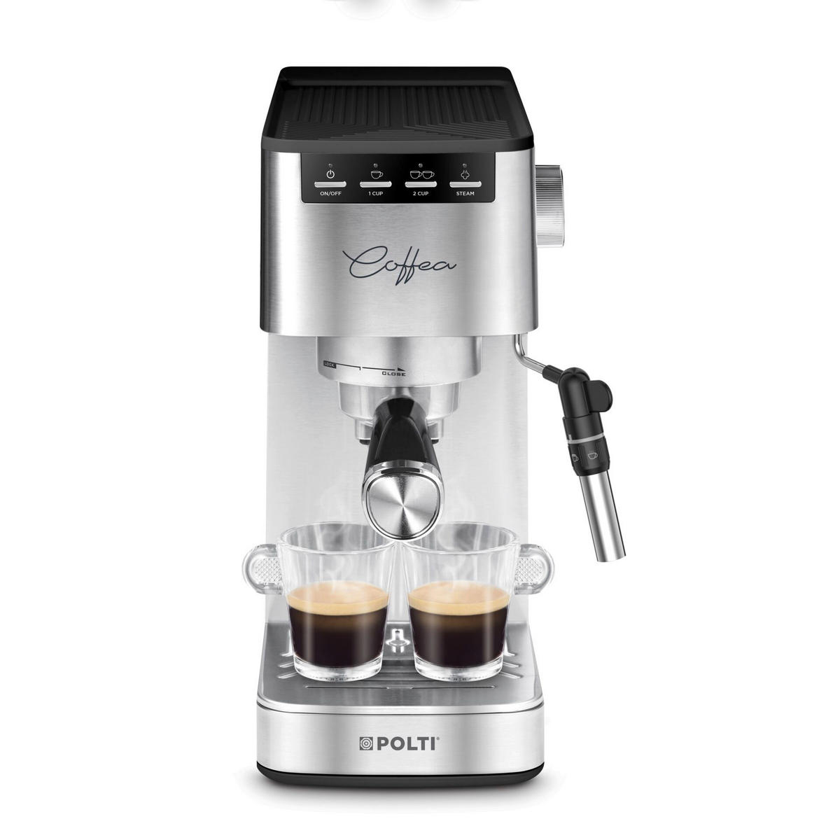 Polti Polti Espresso- und Cappuccinomaschine P10S silber Stahl B/H/T: ca. 13x30,5x30,5 cm COFFEA - silber (13,00/30,50/30,50cm) - Polti