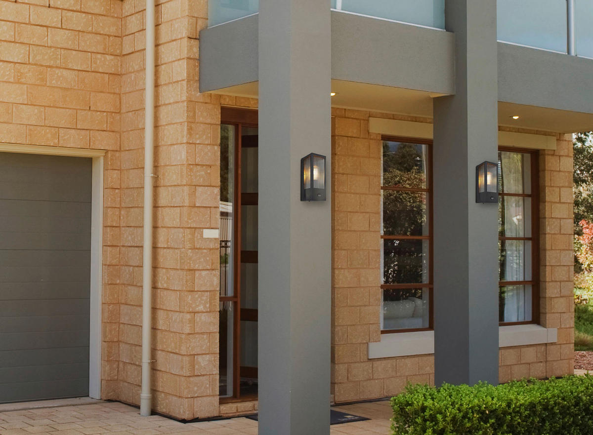 Außenleuchte schwarz B/H: ca. 12x32 cm GUNDULA - schwarz (12,00/32,00cm) - GLOBO