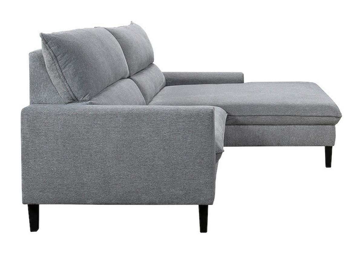 Polsterecke Medea grau Polyester B/H/T: ca. 291x102x186 cm Medea - schwarz/grau (291,00/102,00/186,00cm)