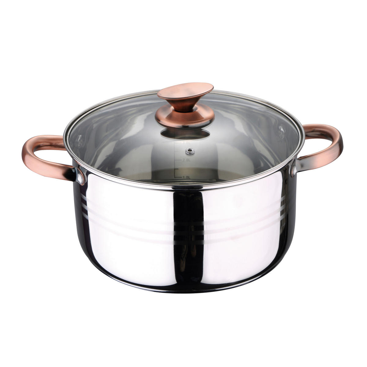 SAN IGNACIO Kochgeschirrset Altea silber Edelstahl 8 tlg. Altea - silber/bronze (29,00/27,00/26,00cm) - SAN IGNACIO