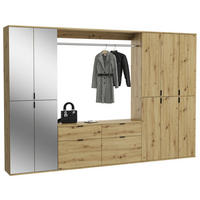 Garderobe PROJEKT Eiche Artisan Nachbildung Spiegel B/H/T: ca. 273x193x34 cm PROJEKT - Eiche (273,00/193,00/34,00cm) - xonox.home