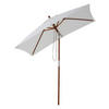 Outsunny Sonnenschirm creme Bambus B/H/L: ca. 150x230x200 cm Sonnenschirm_knickbar - creme (200,00/150,00/230,00cm) - Outsunny