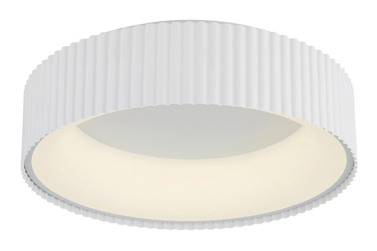 GLOBO LED-Deckenleuchte Opal weiß Metall Acryl H/D: ca. 13x46 cm 1 Brennstellen KEMP - weiß/Opal (46,00/13,00cm) - GLOBO