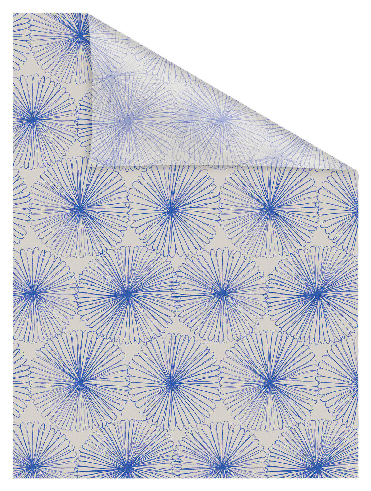 LICHTBLICK Fensterfolie Flower Wheel Floral Flower Wheel blau B/L: ca. 100x130 cm Flower Wheel - blau (100,00/130,00cm) - LICHTBLICK