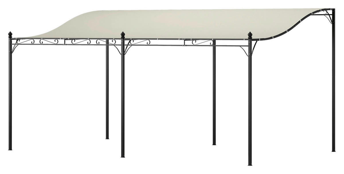 Outsunny Anbaupavillon cremeweiß Polyester B/H/L: ca. 298x253x491 cm Anbaupavillon - cremeweiß (491,00/298,00/253,00cm) - Outsunny