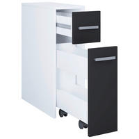 Unterschrank Zalo weiß schwarz B/H/T: ca. 20x61x45 cm Zalo - weiß/schwarz (20,00/61,00/45,00cm) - VCM Möbel