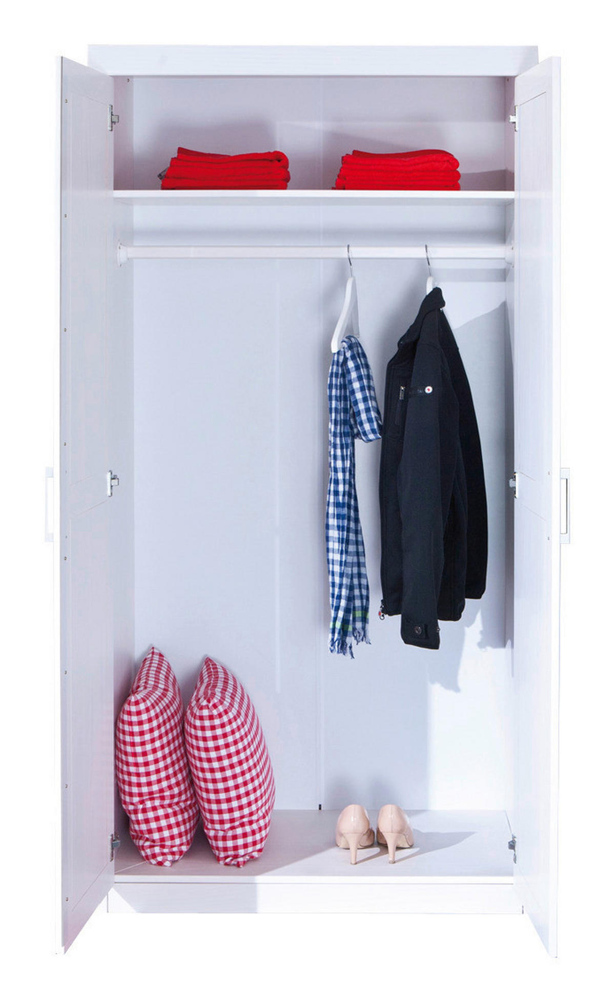 Kleiderschrank Hakon weiß B/H/T: ca. 95x190x55 cm Hakon - weiß (95,00/190,00/55,00cm) - Inter Link