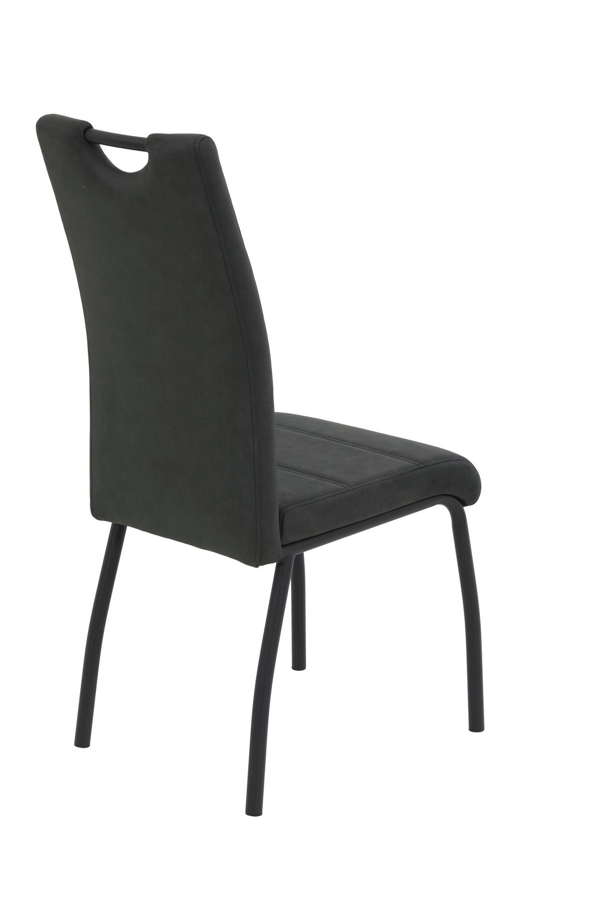 Stuhl Petra anthrazit Microfaser B/H/T: ca. 43x99x61 cm Petra - schwarz/anthrazit (43,00/99,00/61,00cm)