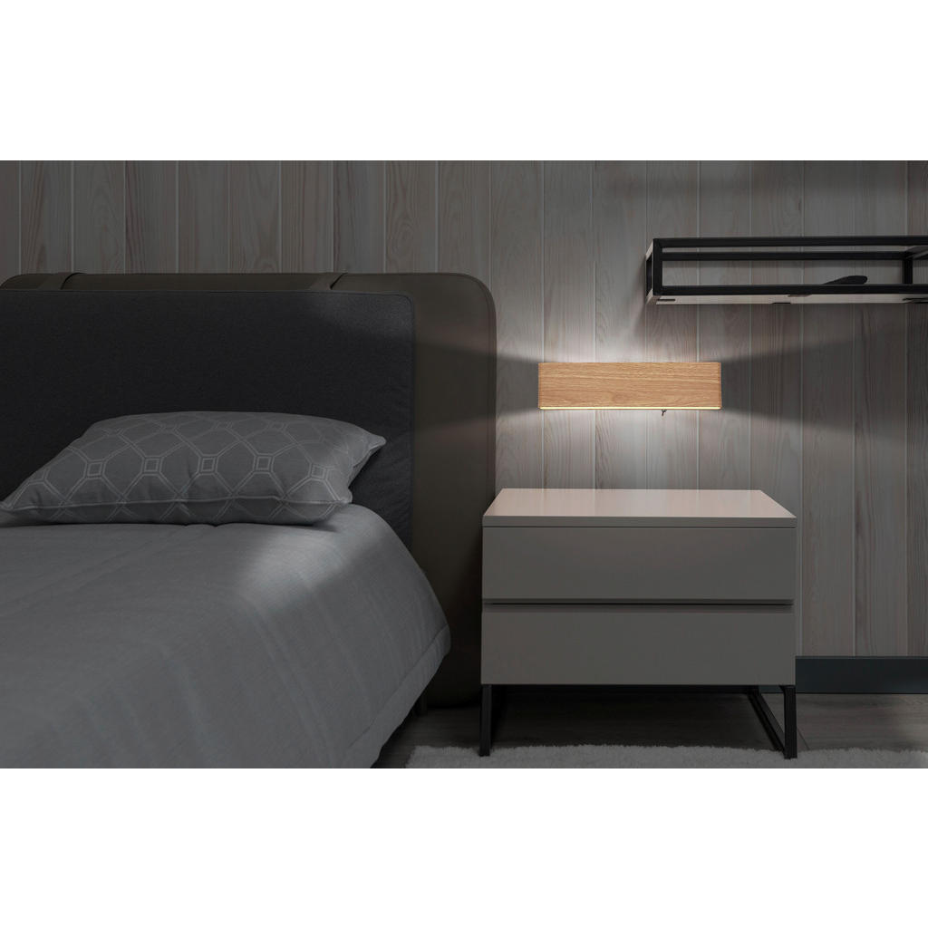 Thumbnail - GLOBO LED-Wandleuchte Opal braun Acryl Metall B/H: ca. 29,5x8 cm