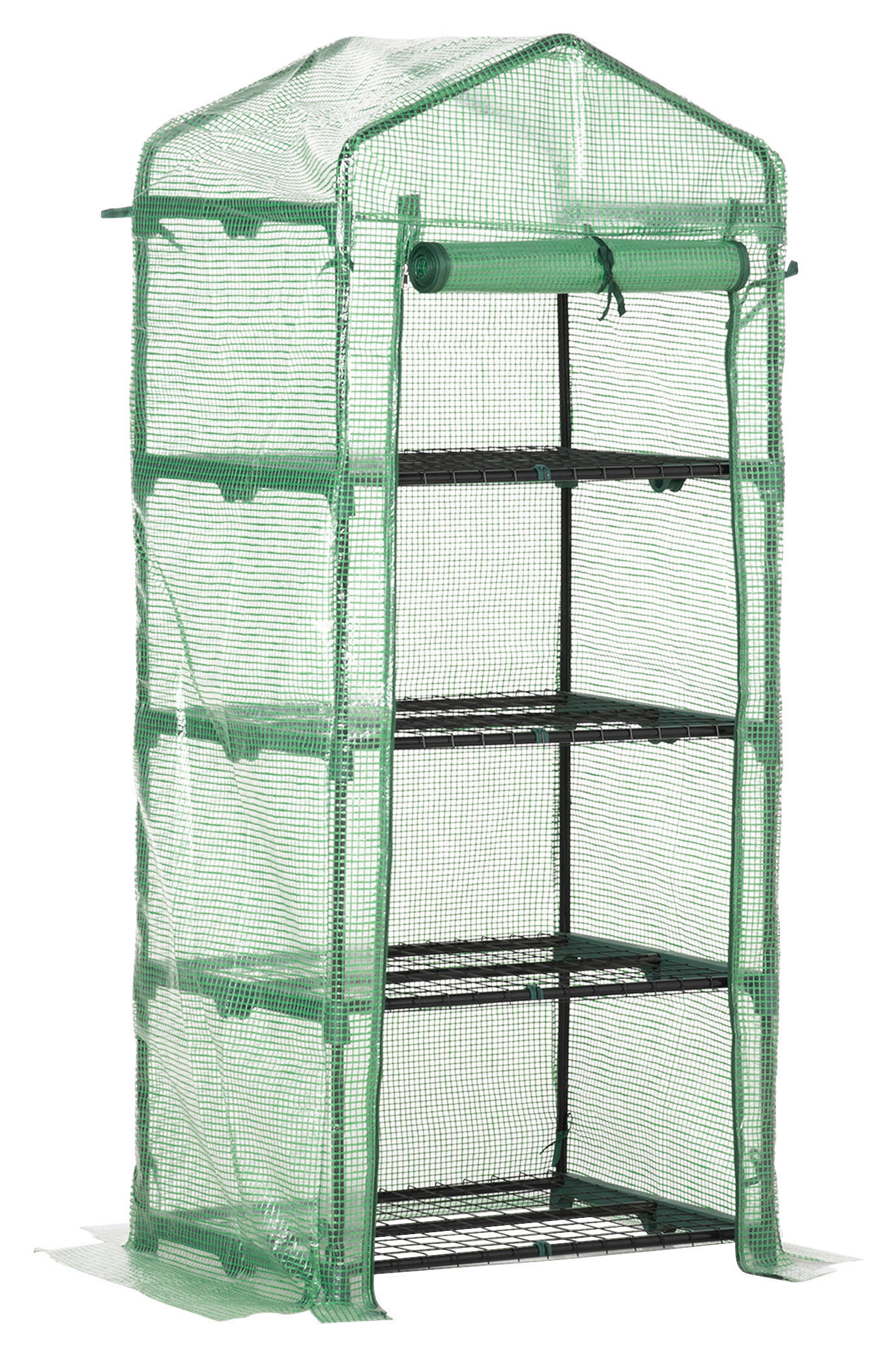 Outsunny Gewächshaus B/H/L: ca. 50x160x70 cm Gewächshaus - dunkelgrün (70,00/50,00/160,00cm) - Outsunny