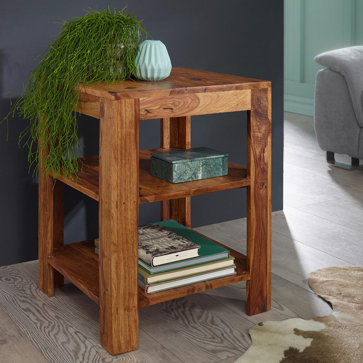 Standregal natur B/H/T: ca. 44x60x44 cm Standregal - natur (44,00/60,00/44,00cm) - Wohnling
