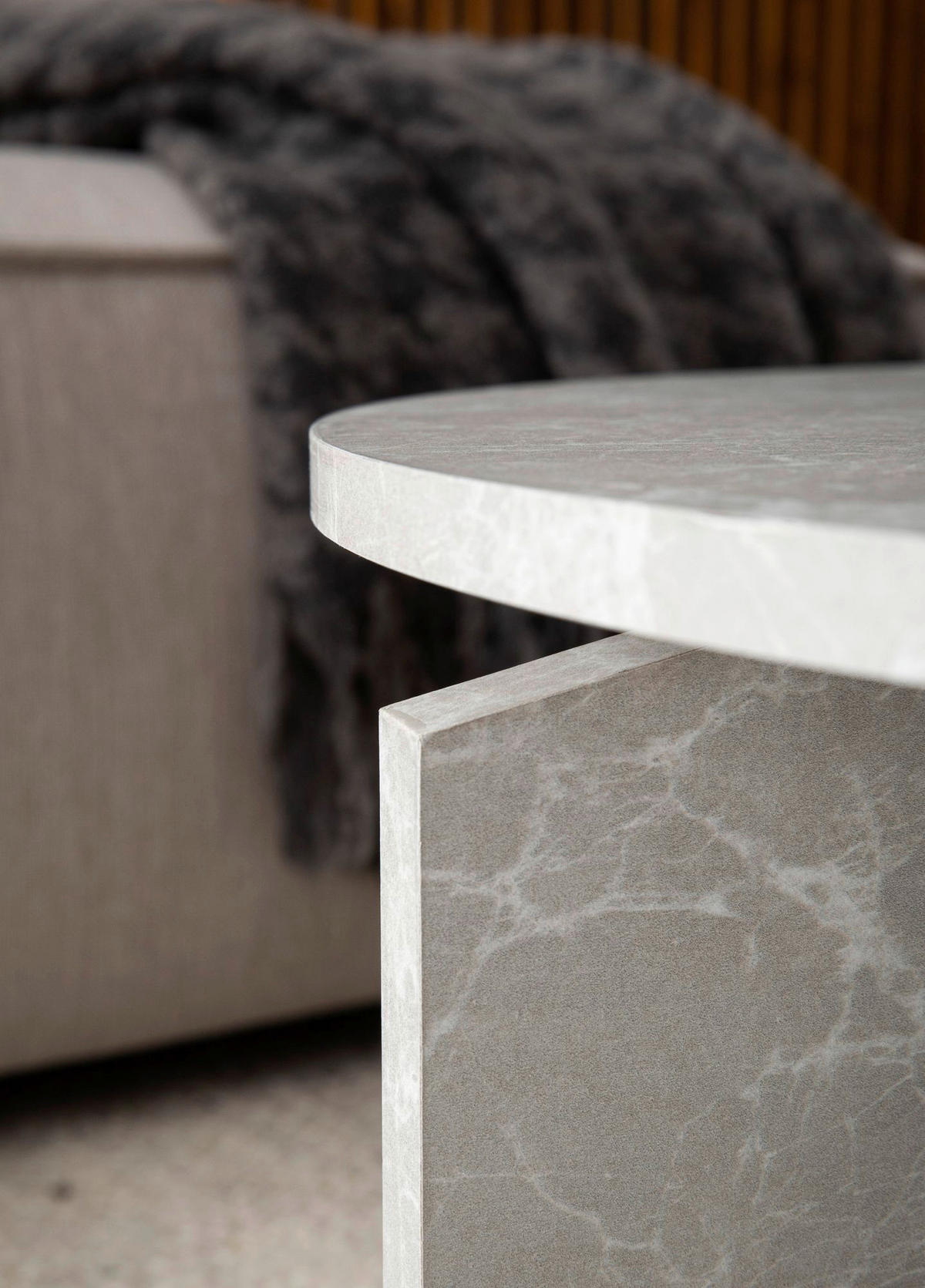 Couchtisch Sandgrau B/H/T: ca. 70x33x70 cm Couchtisch - Sandgrau (70,00/33,00/70,00cm) - Wohnling